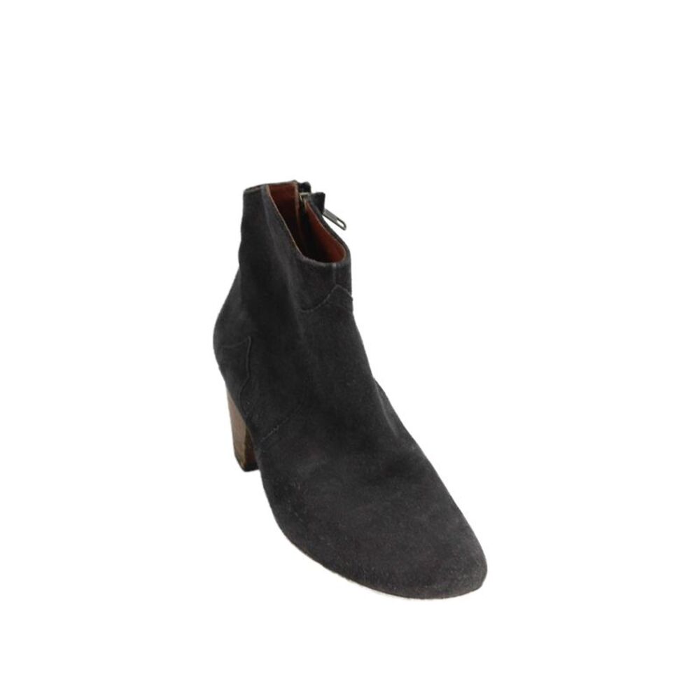 Isabel Marant Womens Textured Lined Zip Block Heel Booties Black Size EUR 36